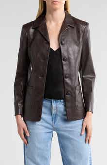 rag & bone Drea Faux Leather Blazer
