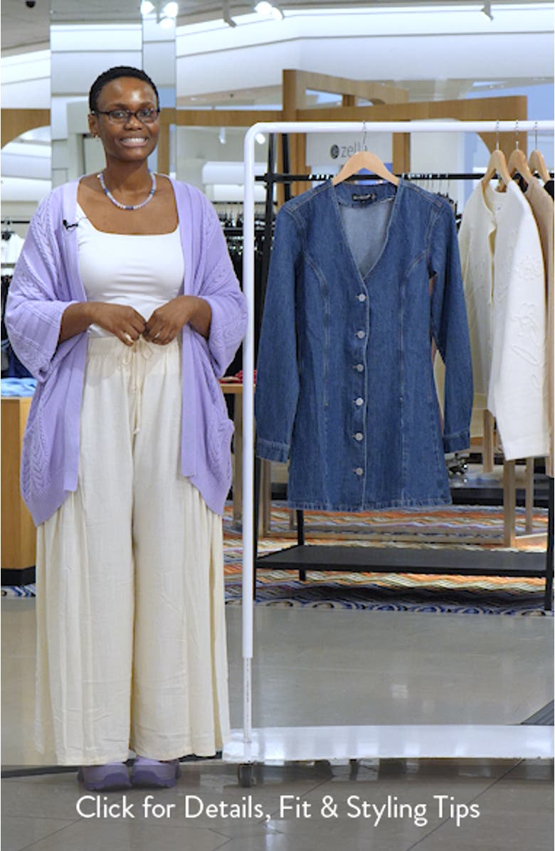 Long Sleeve Denim Minidress, sales video thumbnail