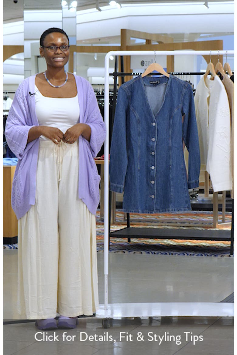 Long Sleeve Denim Minidress video