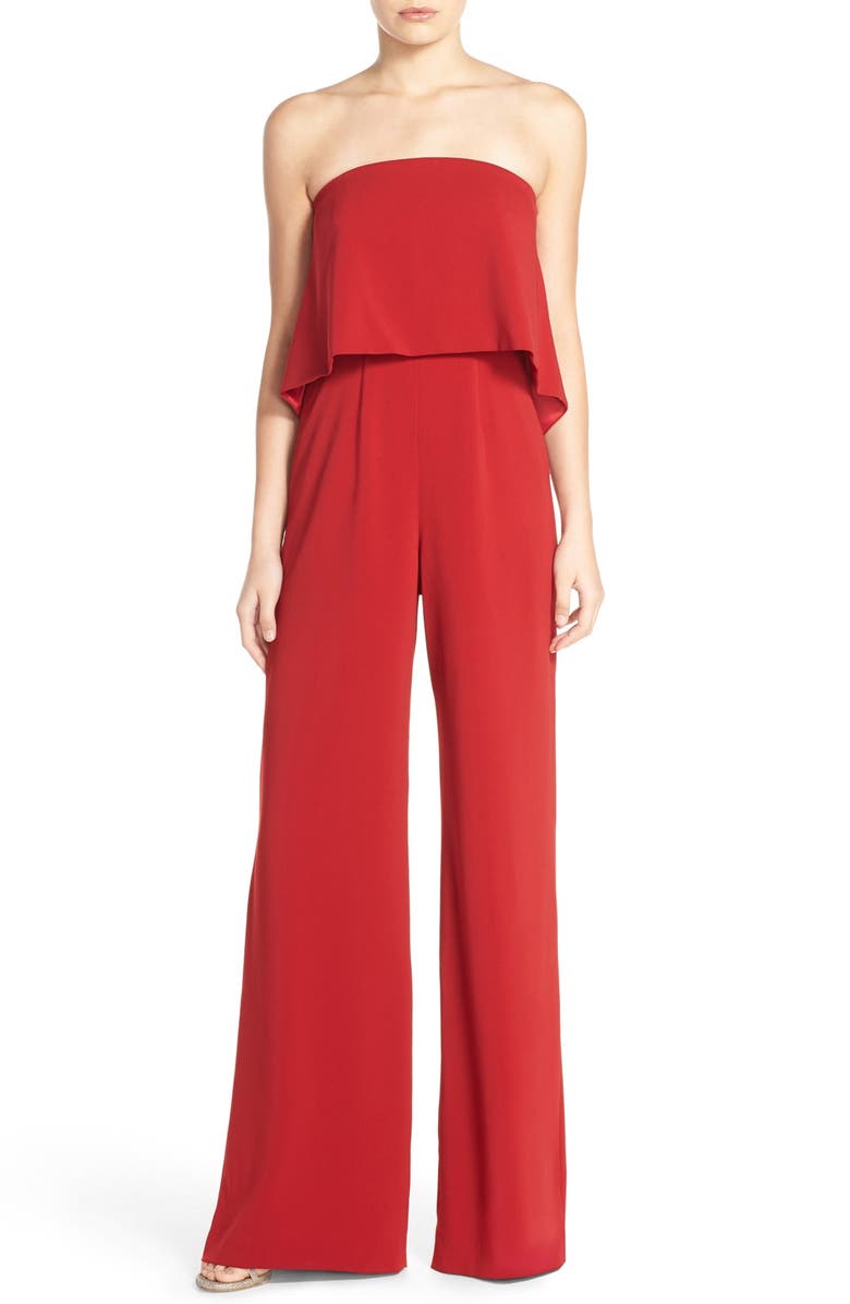Jay by Jay Godfrey Jay Godfrey Strapless Popover Crepe Jumpsuit, Main, color, 