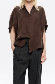 Bimba y Lola Fluid Cape Shirt