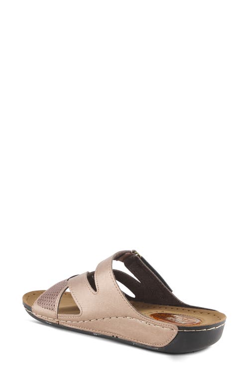 Flexus By Spring Step Karl Slide Sandal In Bronze