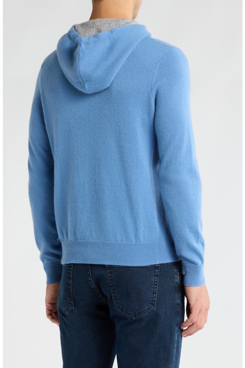 Relaxed Cashmere Hooded Sweater, Alternate, color, LBLU