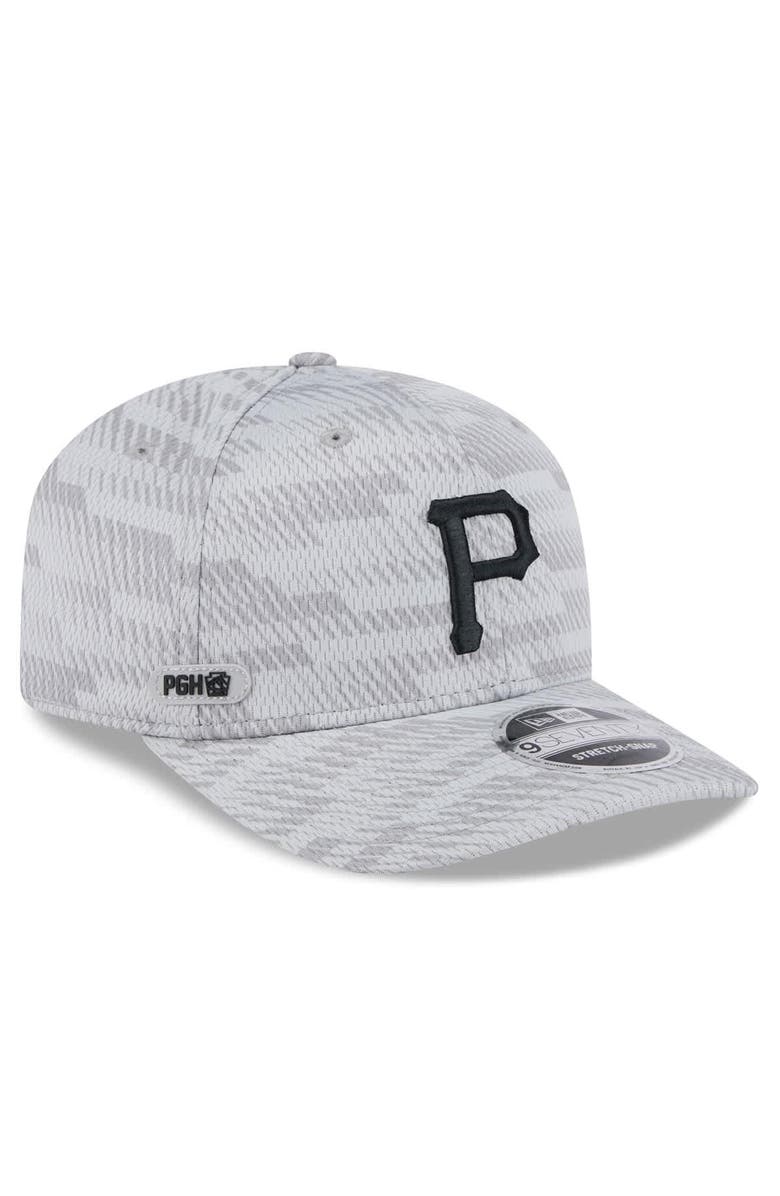 New Era Men's New Era Gray Pittsburgh Pirates 2025 MLB Clubhouse 9SEVENTY Stretch-Snap Hat, Main, color, 