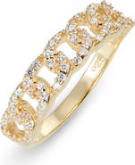 ARGENTO VIVO Sterling Silver Pavé Chain Ring