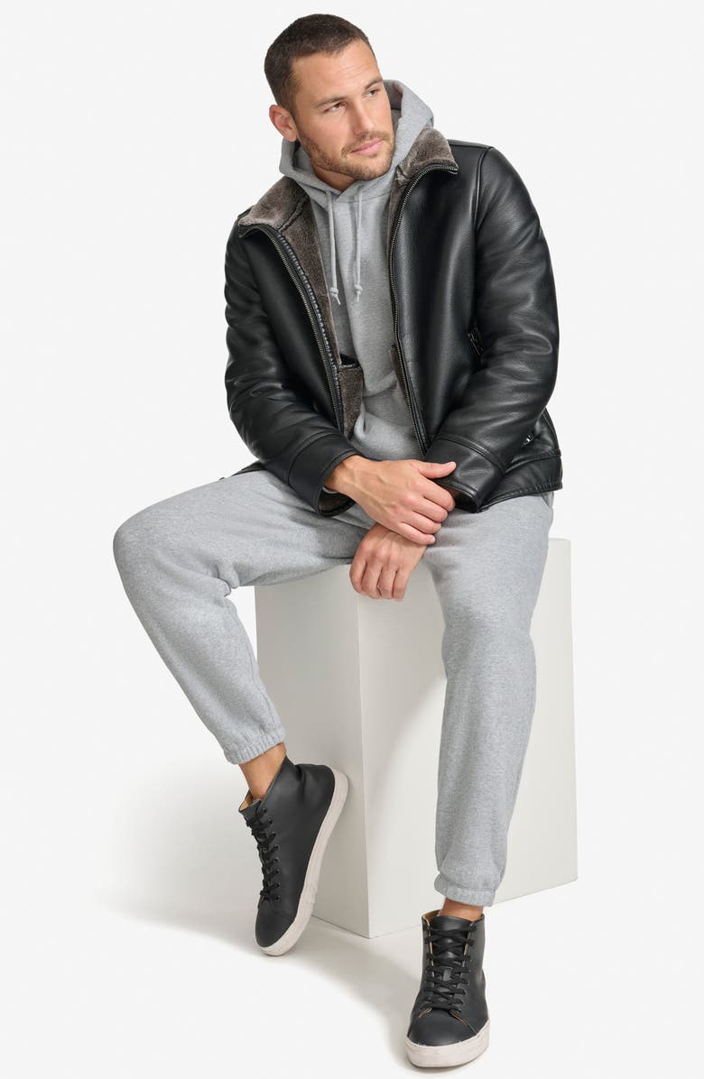 Calvin Klein Faux Fur Lined Jacket, Alternate, color, 