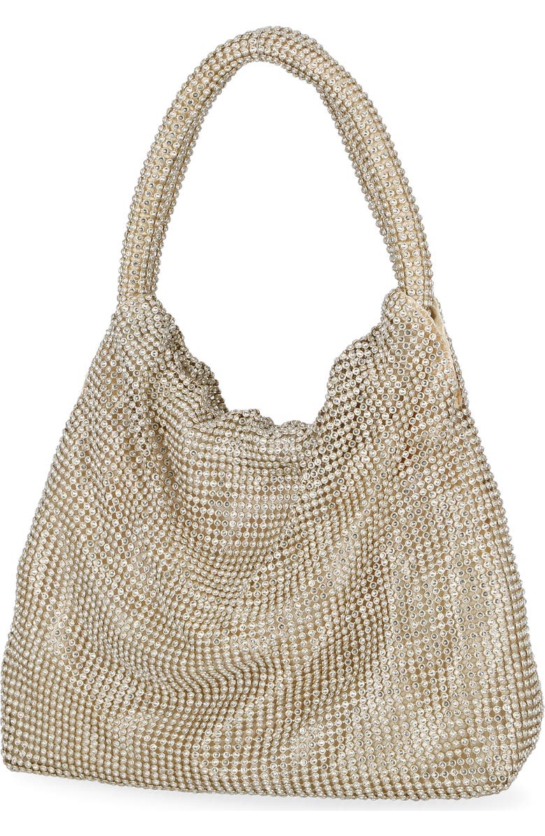 Jessica McClintock Jupiter Rhinestone Mesh Clutch, Alternate, color, 39N-Lt Gold