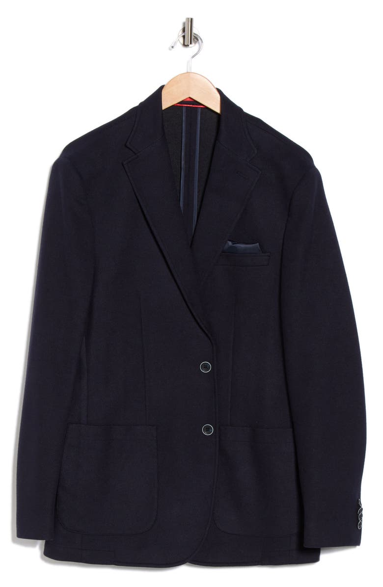 Lucky Brand Solid Pique Knit Sport Coat, Alternate, color, Navy