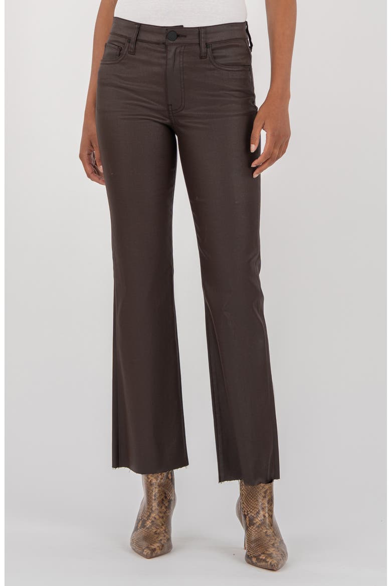 Kelsey Crop Kick Flare Jeans, Main, color, CHOCOLATE