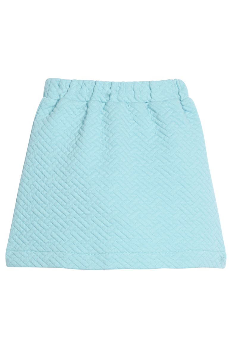 Kids' Quilted Mini Skirt, Main, color, Aqua Quilted Trellis