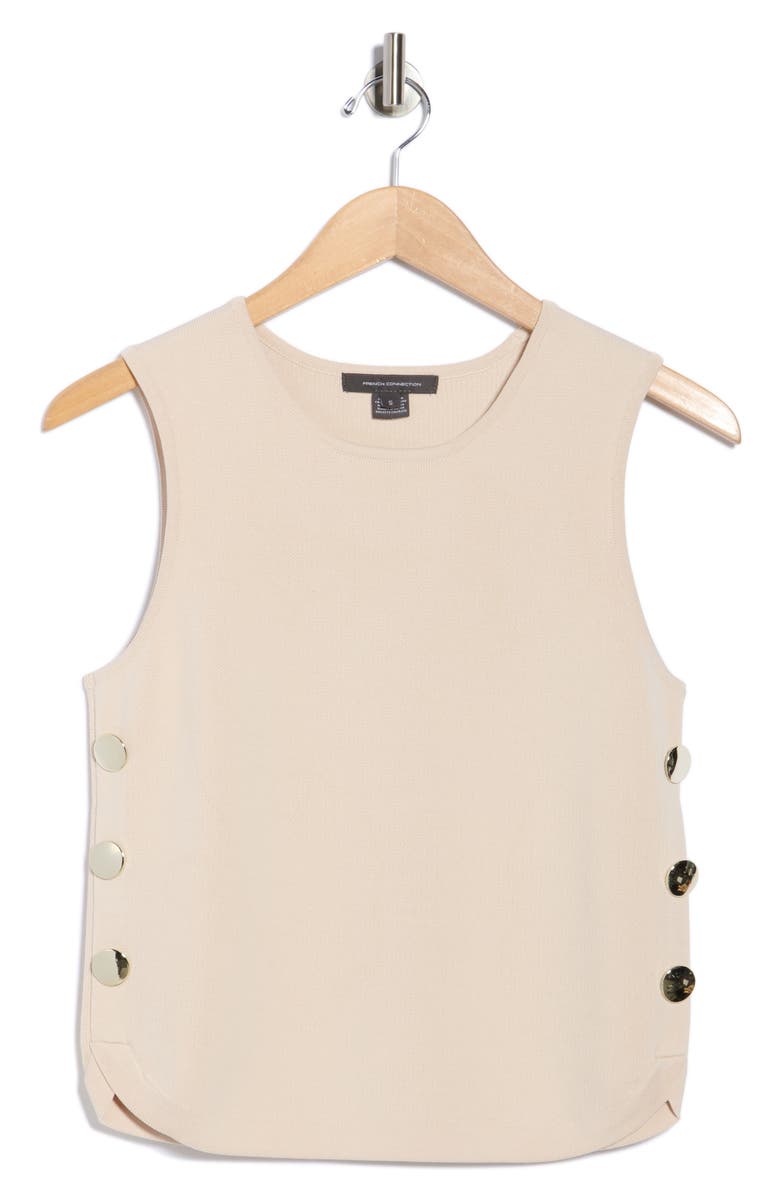 Button Trim Sweater Tank