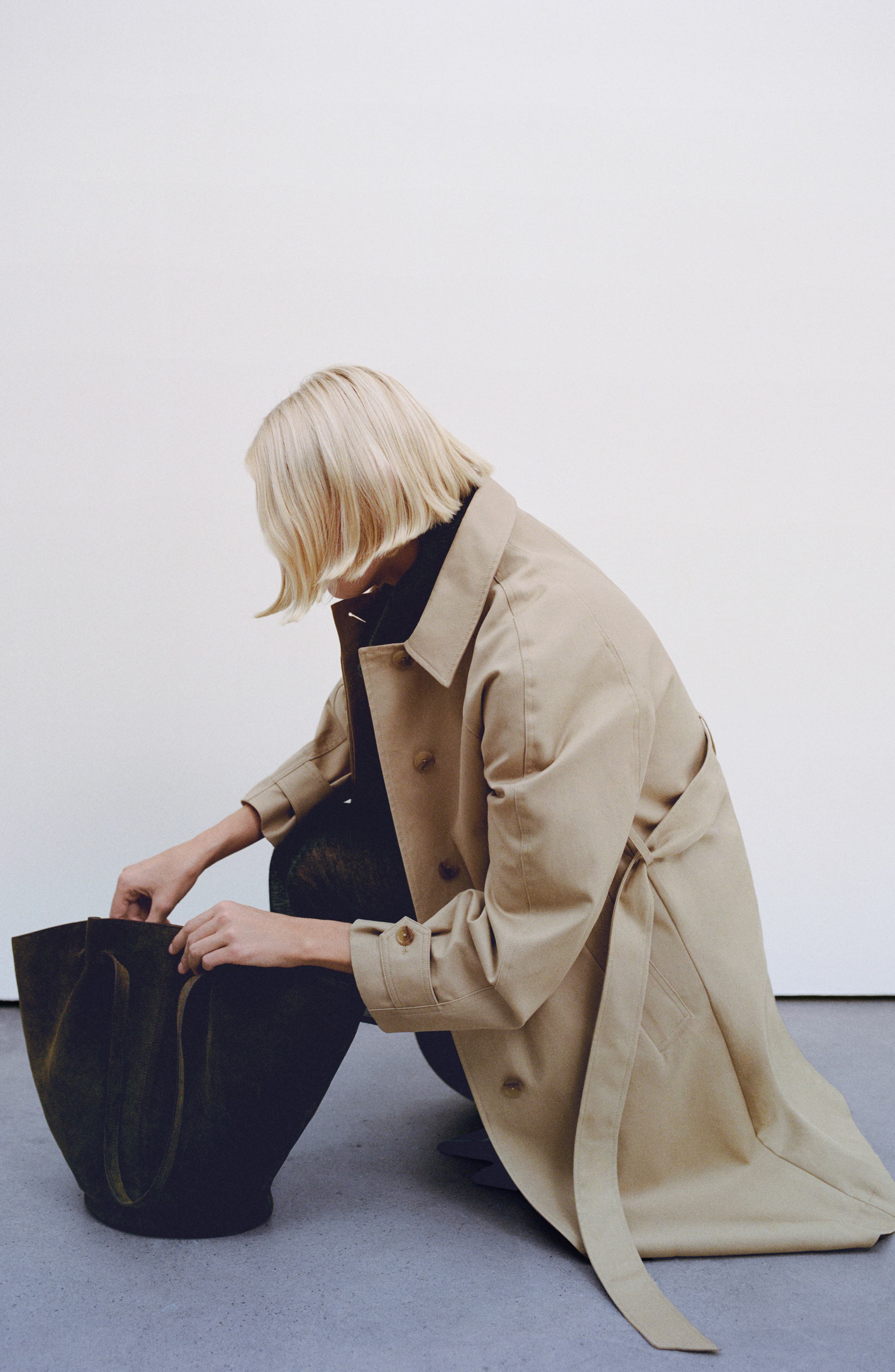 MANGO Suede Shopper Bag, Alternate, color, Chocolate