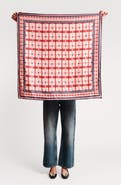 Frances Valentine Lollipop Lattice Silk Square Scarf