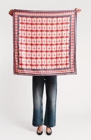 Frances Valentine Lollipop Lattice Silk Square Scarf