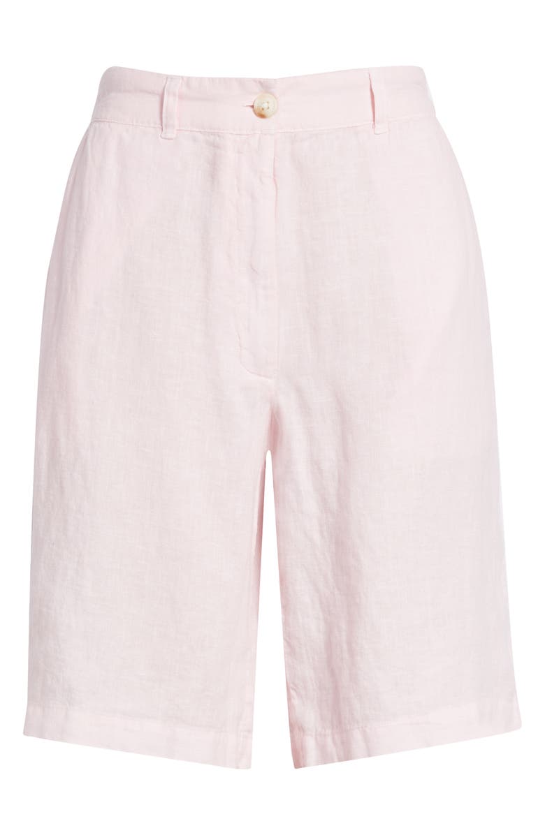 Caslon<sup>®</sup> Easy Waist Linen Bermuda Shorts, Alternate, color, Pink Balm
