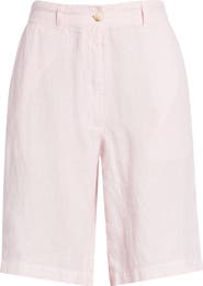 Caslon® Easy Waist Linen Bermuda Shorts