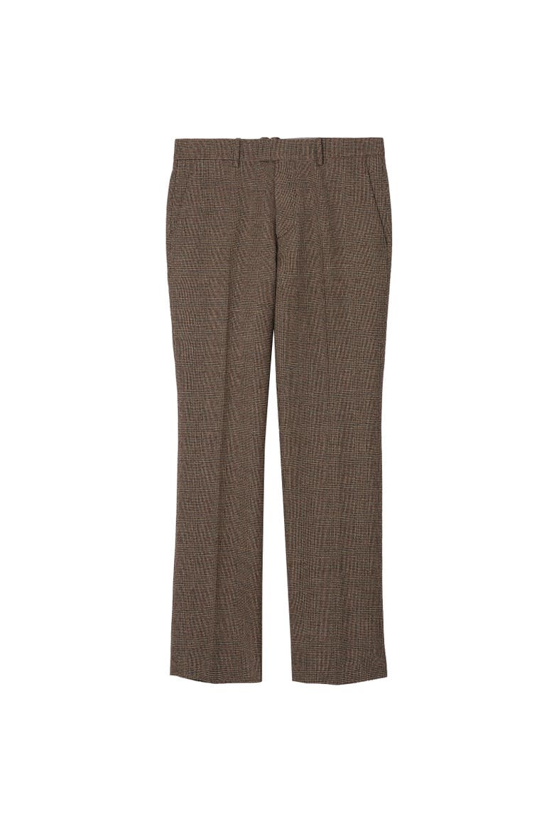 Pinstriped Wool Sloane Tailored Trousers, Alternate, color, Soap beige/brown