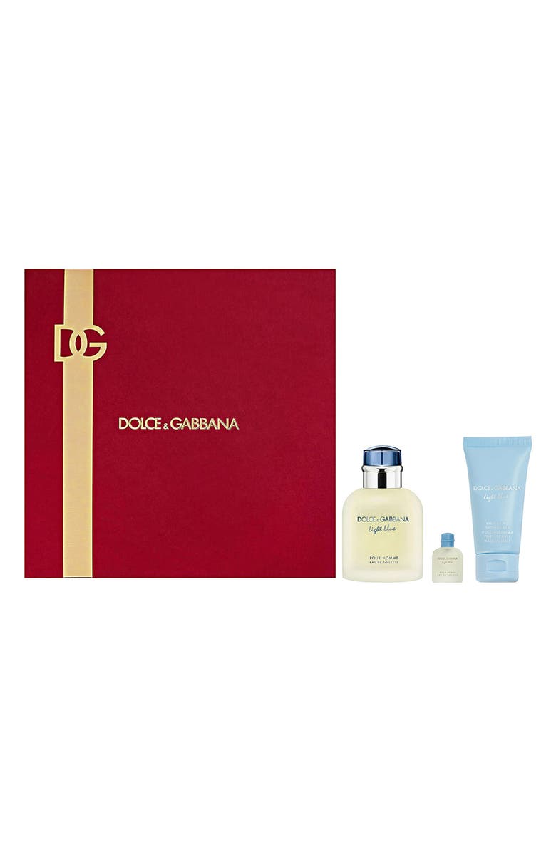 Dolce&Gabbana Light Blue Pour Homme Eau de Toilette 3-Piece Set, Alternate, color,