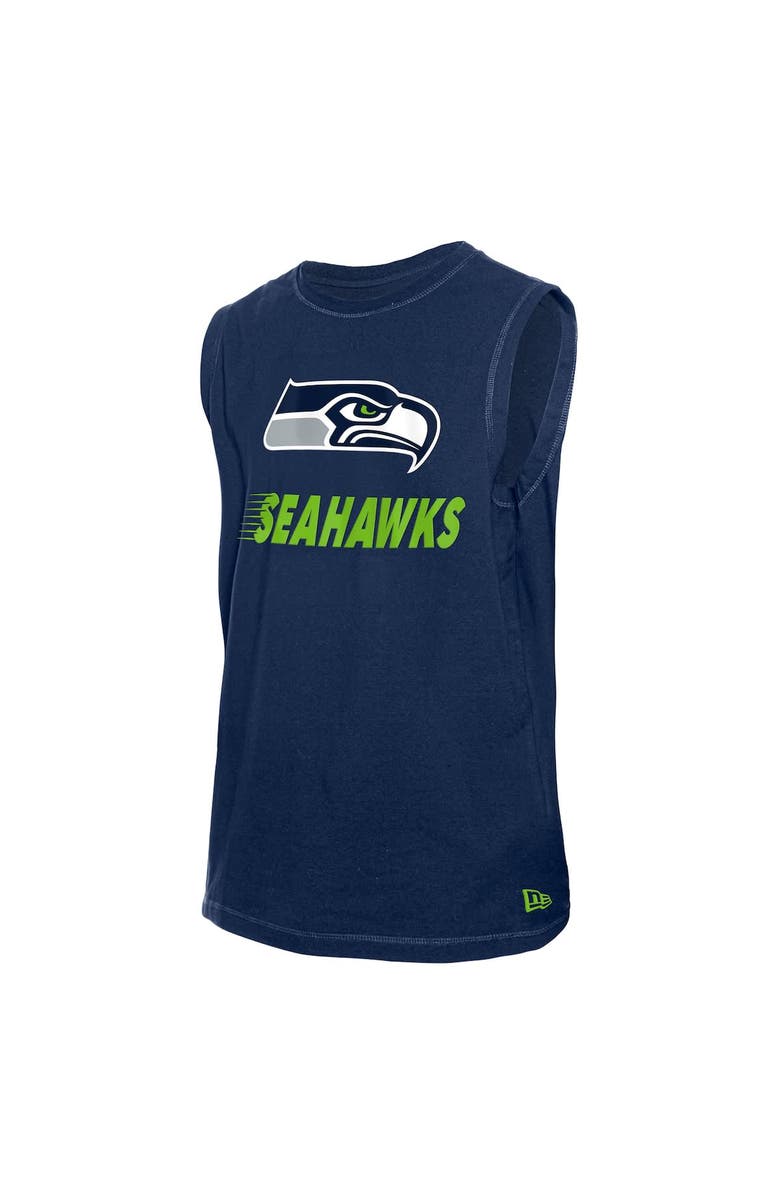 New Era Men's New Era College Navy Seattle Seahawks Leisure Collection Tank Top, Alternate, color, College Navy