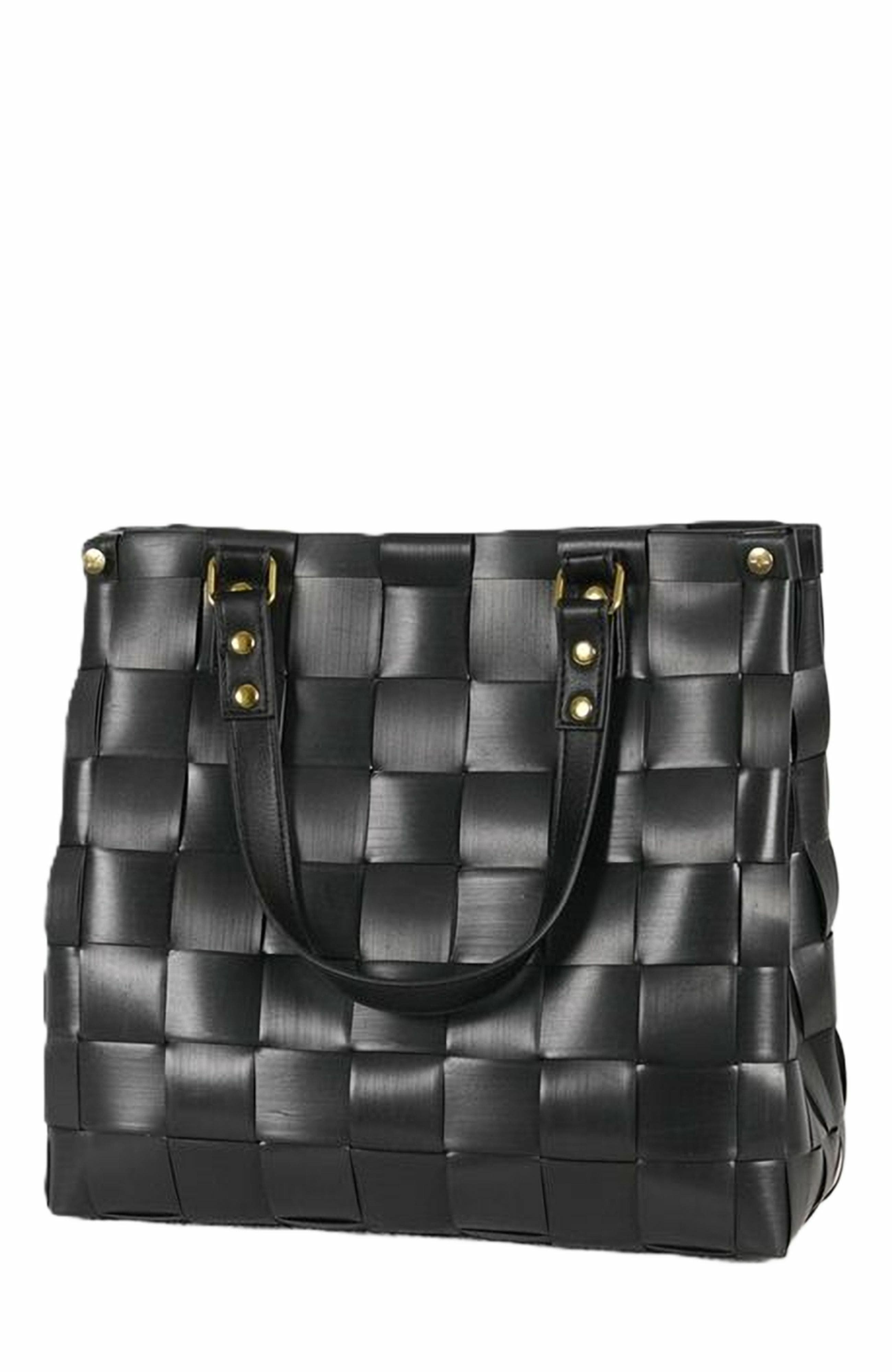 Handed By Char Recycled Plastic Handbag, Alternate, color, Black