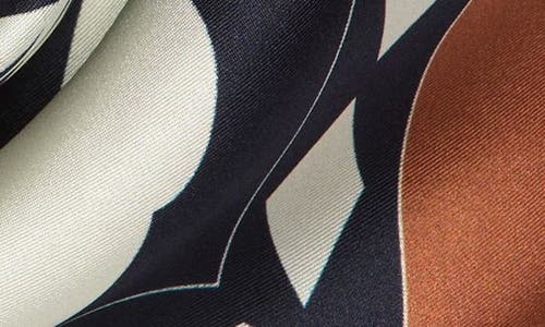 Shop Nordstrom Print Silk Square Scarf In Navy Botanical