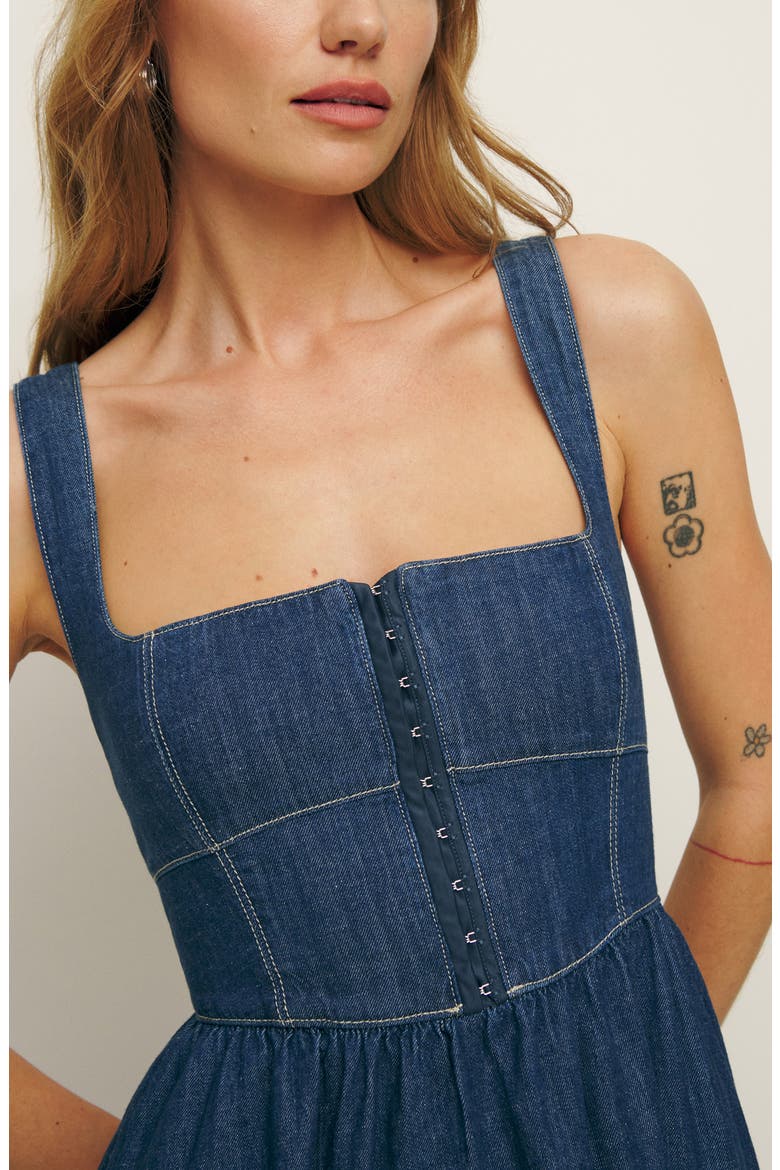 Tagliatelle Denim Dress, Alternate, color, ELLIS