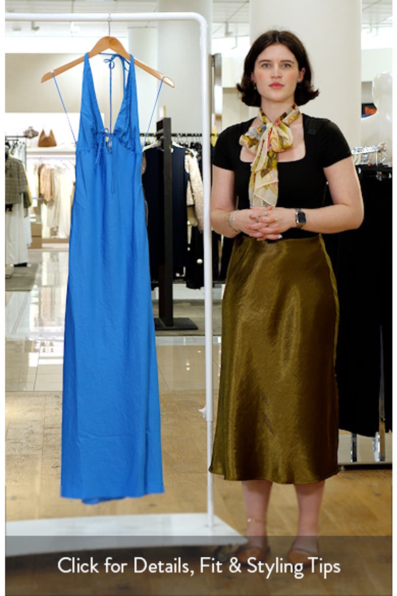 Otis Halter Satin Maxi Dress video