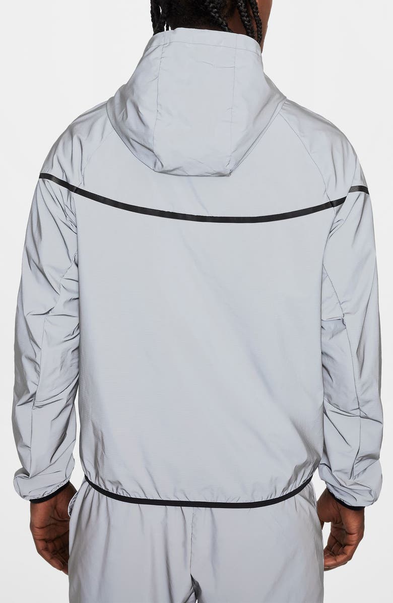 Nike Tech Woven Flash Hooded Jacket, Alternate, color, Reflect Silver/ Black