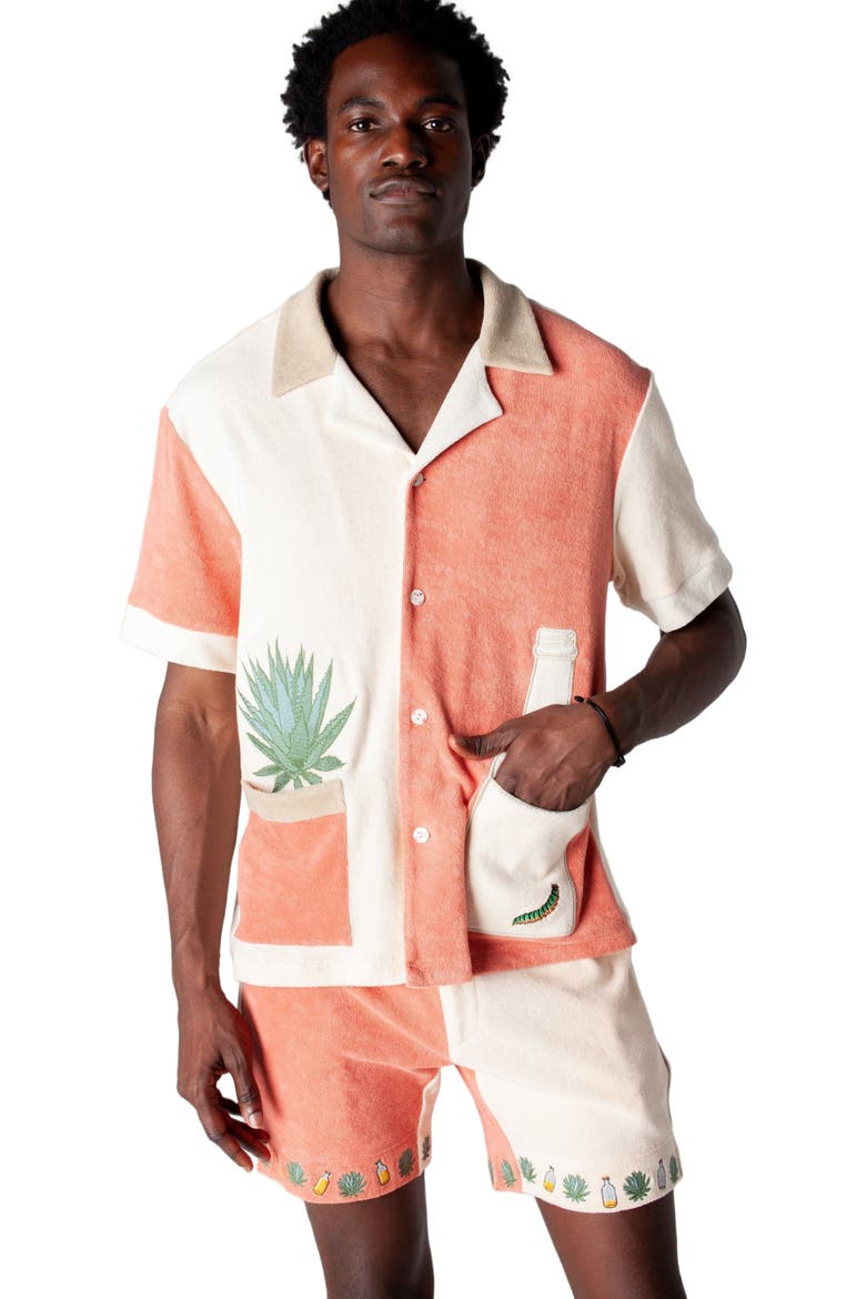 '¡Gusanito!' Cabana Shorts, Alternate, color, Parchment/Pink Adobe