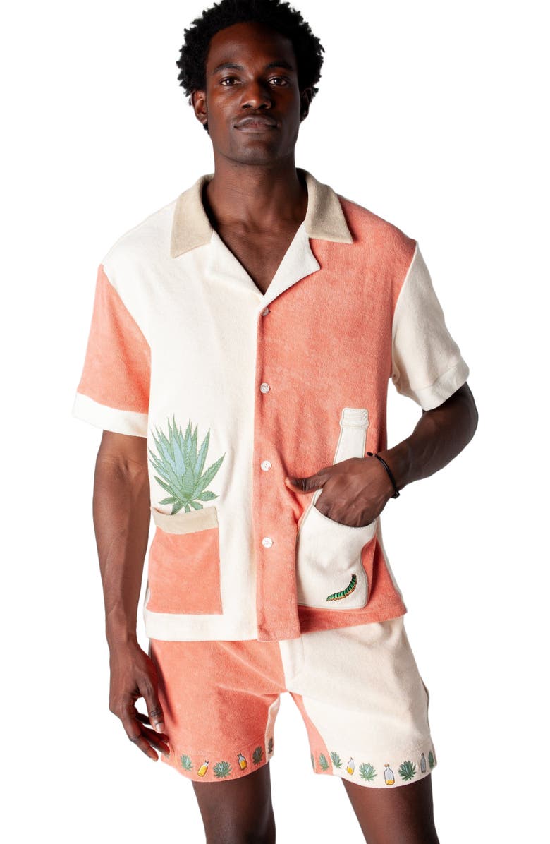 Tombolo '¡Gusanito!' Cabana Shorts, Alternate, color, Parchment/Pink Adobe