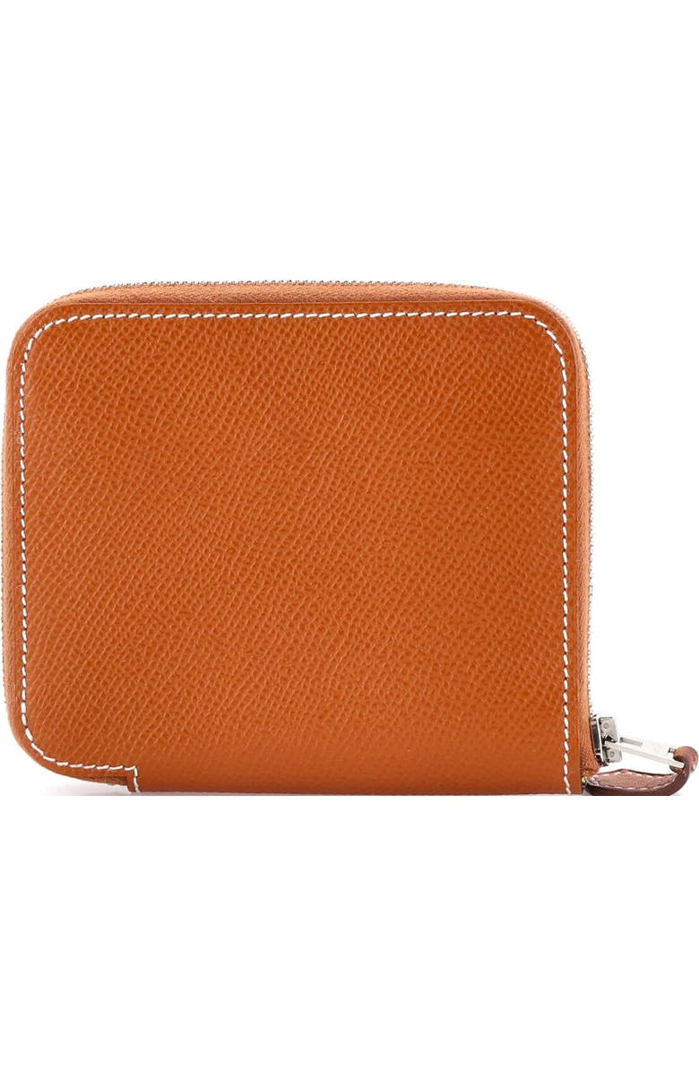Pre-Owned Hermes Zipengo Chaine d'Ancre Card Holder Leather Compact, Main, color, Gold