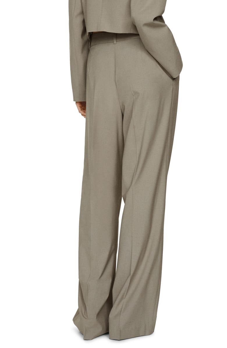MANGO Pleated Wide Leg Pants, Alternate, color, 