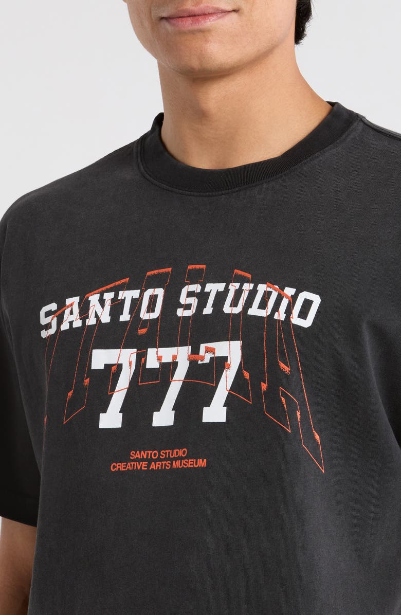 SANTO STUDIO 777 Drappo Cotton Graphic T-Shirt, Alternate, color, Black