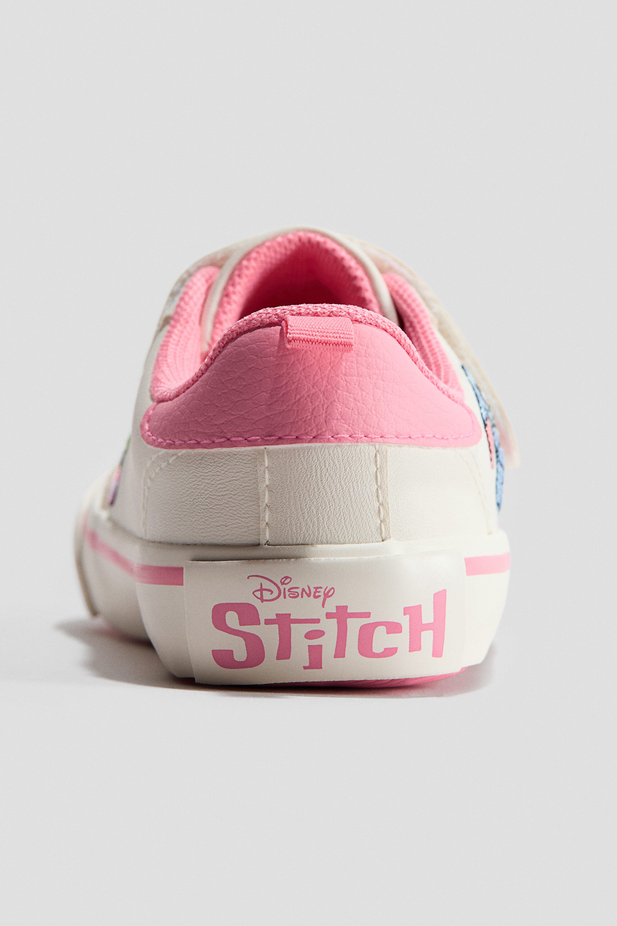 Appliquéd Barefoot Trainers, Alternate, color, Light beige/Lilo & Stitch