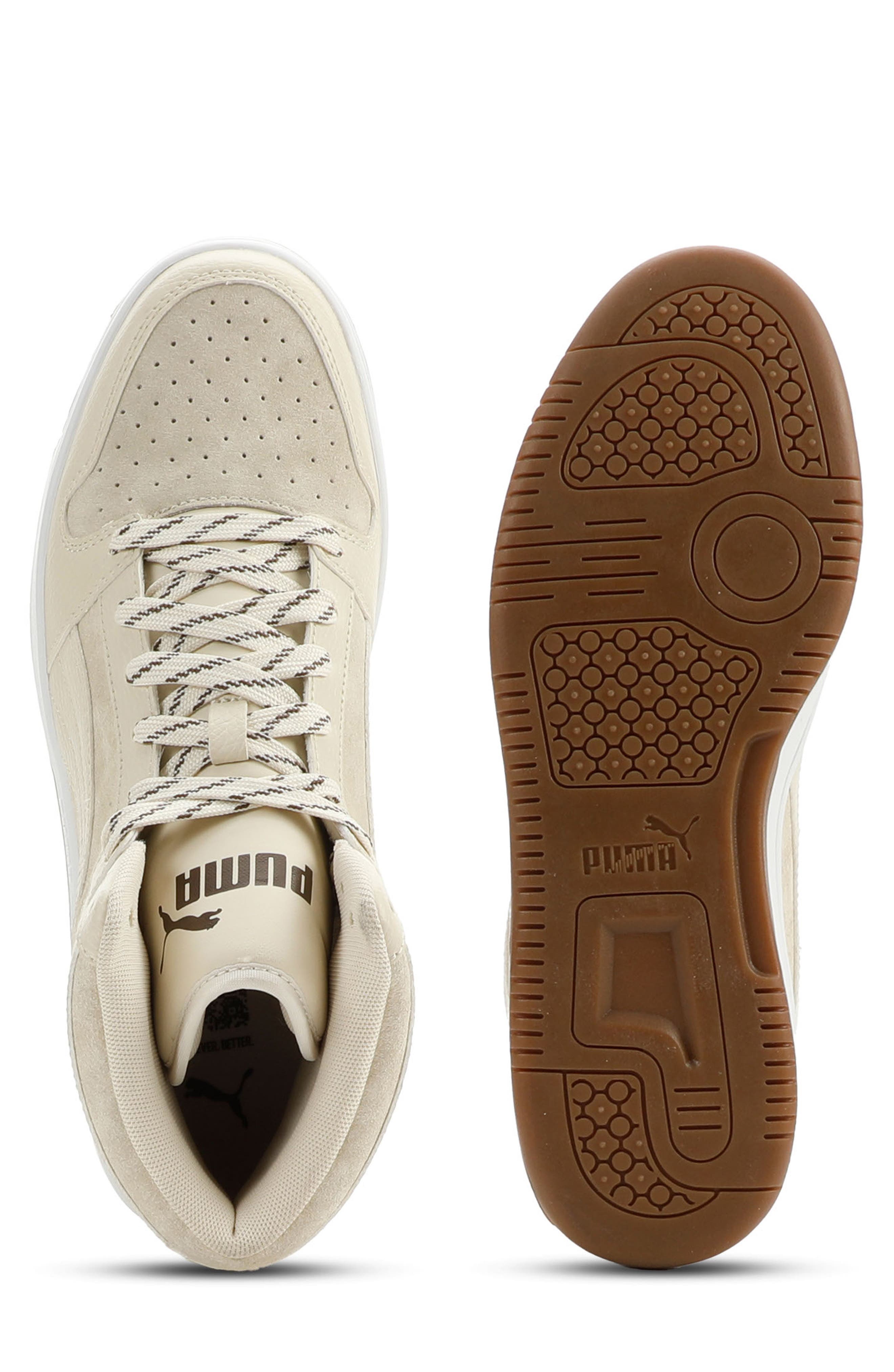 Rebound Layup Suave High Top Sneaker, Alternate, color, ALPINE SNOW/ SNOW/ CHOCOLATE