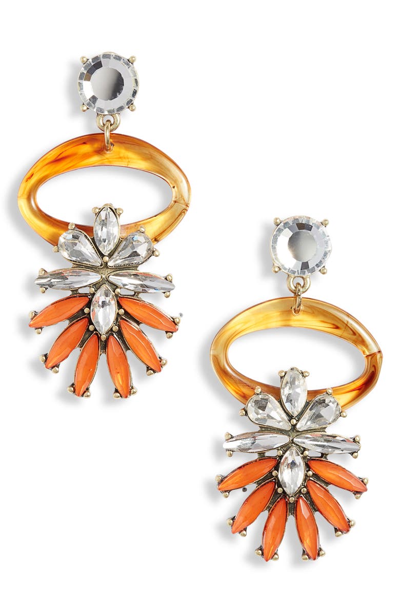 Knotty Crystal Statement Drop Earrings, Main, color,