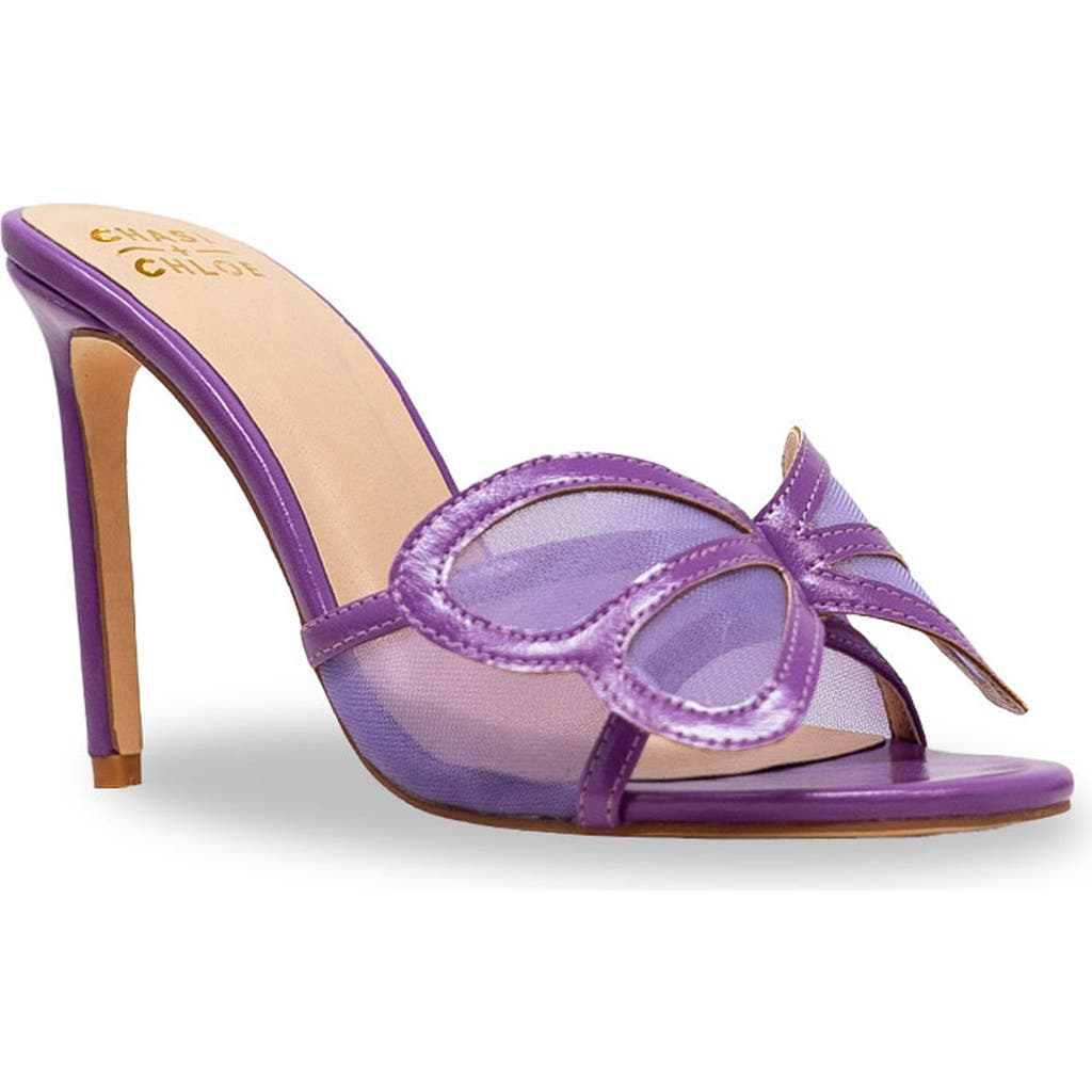 CHASE & CHLOE CHASE AND CHLOE YURELI BUTTERFLY MESH MULE SANDAL