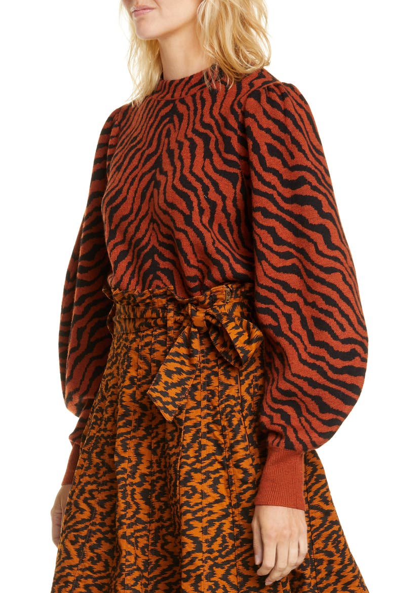 Massey Merino Wool Sweater, Alternate, color, RUST