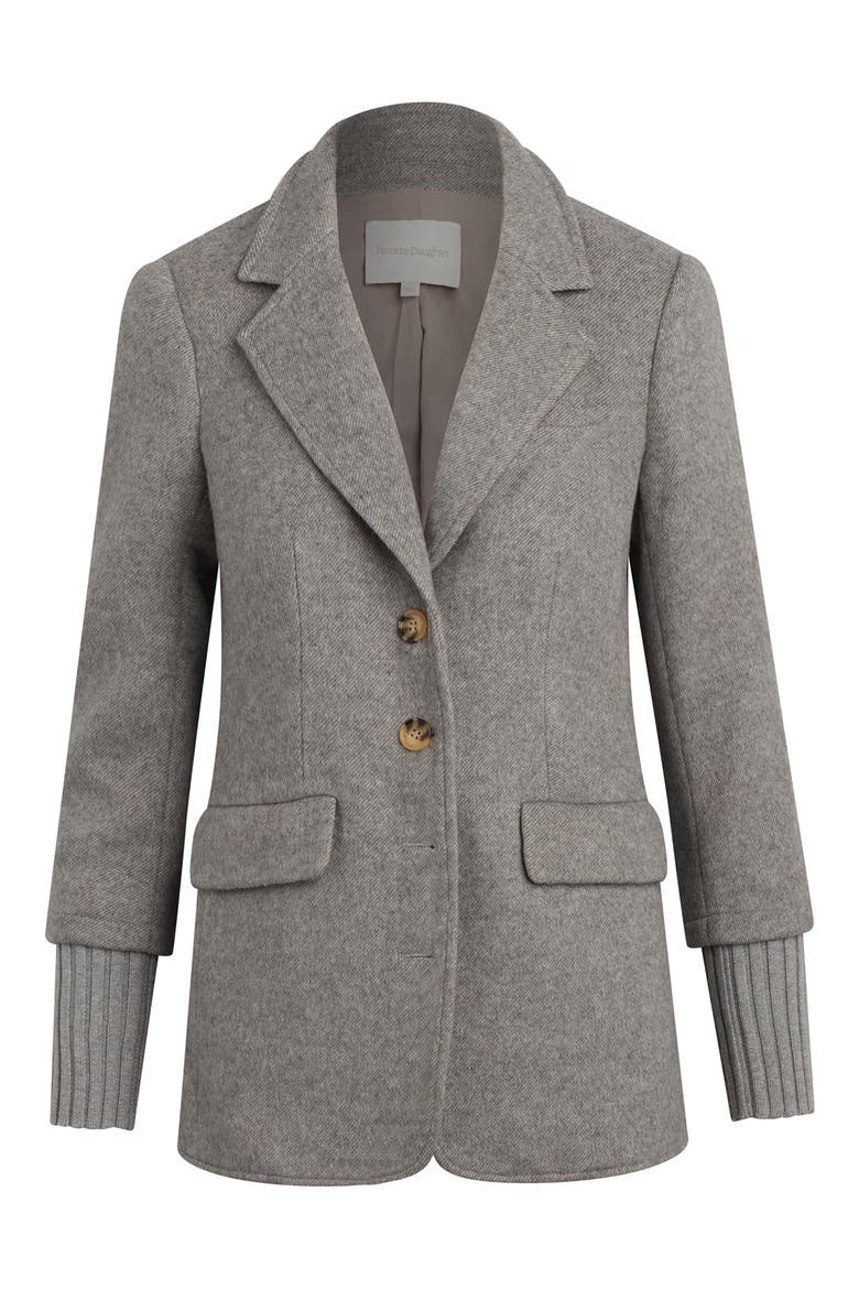 The City Layered Blazer, Alternate, color, FROST GRAY