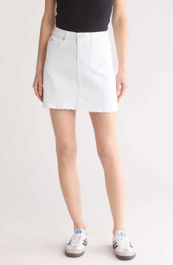 7 For All Mankind A-Line Cutoff Denim Skirt