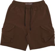 STUDENTS Numeric Baggy Stretch Nylon Drawstring Cargo Shorts