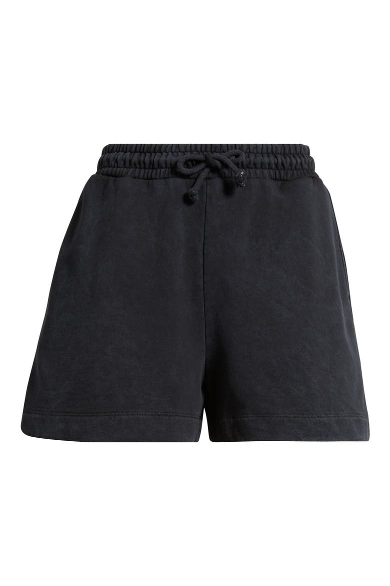 Cotton Sweat Shorts, Alternate, color, BLACK