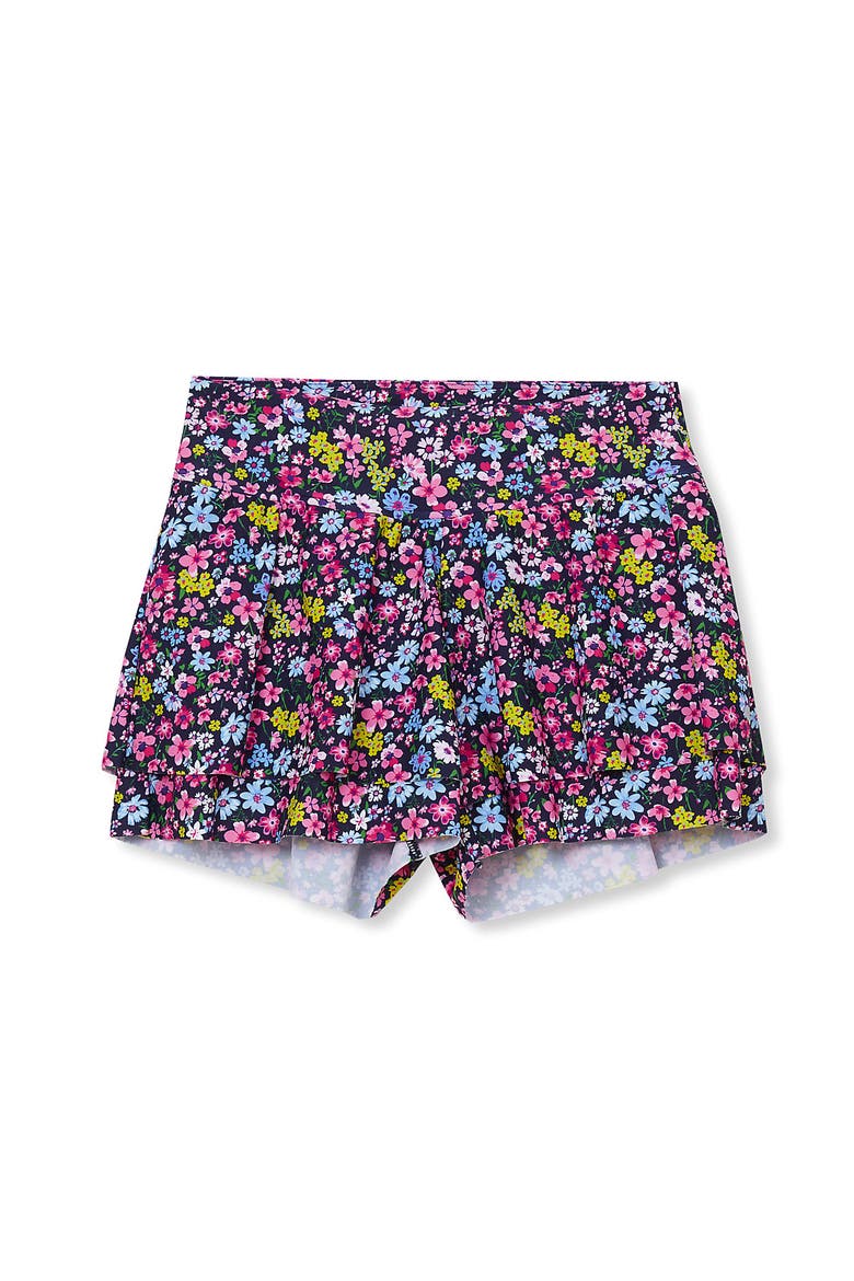 Girls Active Flutter Short, Main, color, Navy Floral