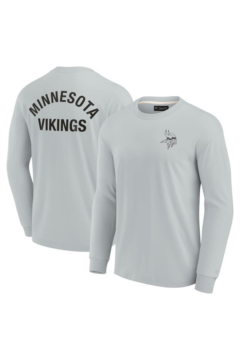 Unisex Fanatics Signature Gray Minnesota Vikings Elements Super Soft Long Sleeve T-Shirt, Main, color, Gray