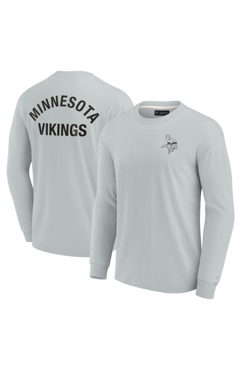 Fanatics Signature Unisex Fanatics Signature Gray Minnesota Vikings Elements Super Soft Long Sleeve T-Shirt, Main, color, Gray