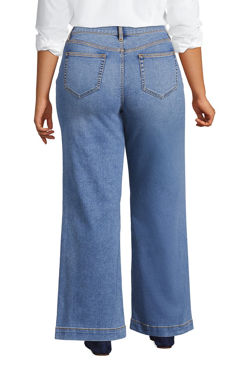 Lands' End High Rise Wide Leg Denim Jeans, Alternate, color, Beau Blue