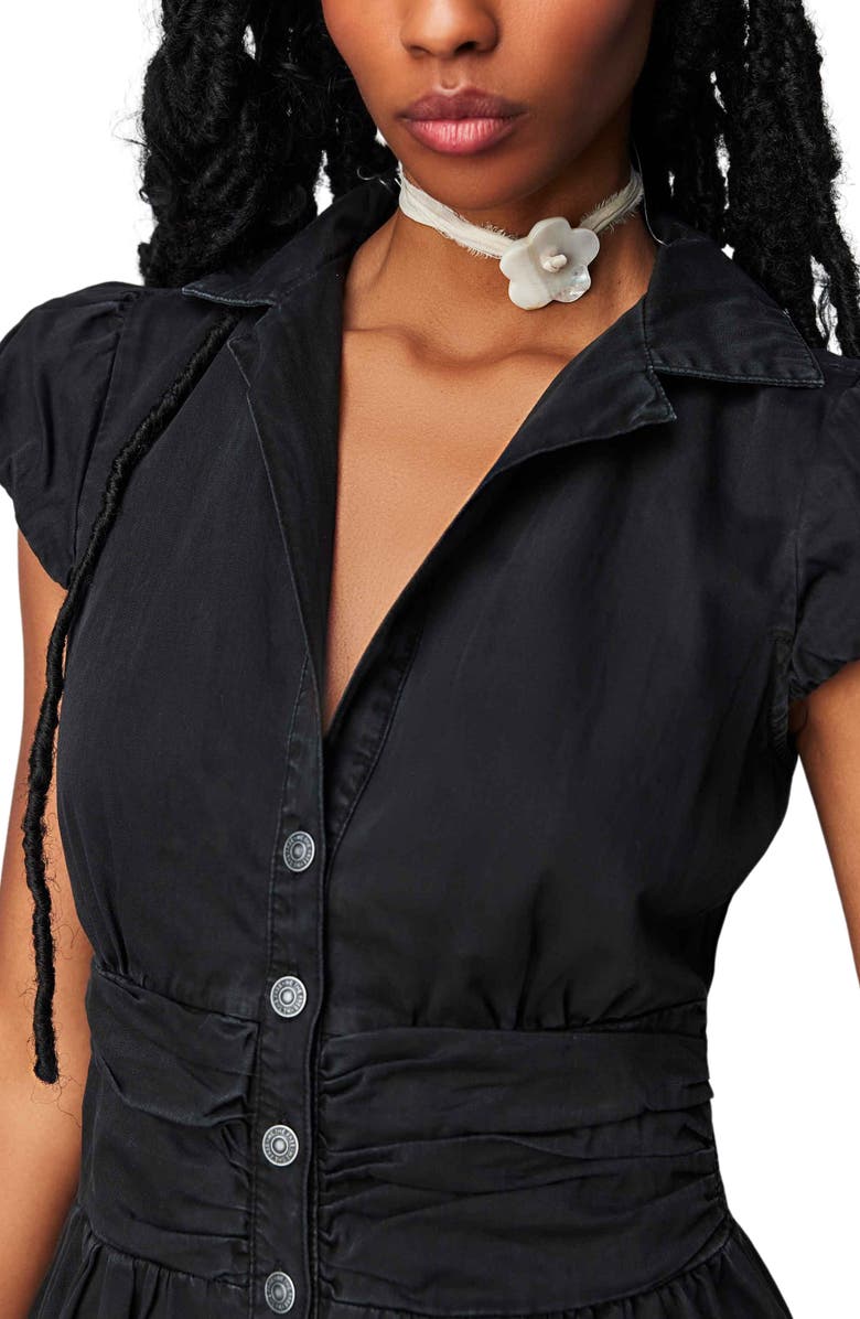 Free People Chester Nonstretch Denim Dress, Alternate, color, 