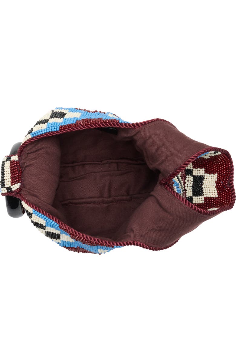 Veronica Beard Beaded Swing Top Handle Bag, Alternate, color, Wine Multi