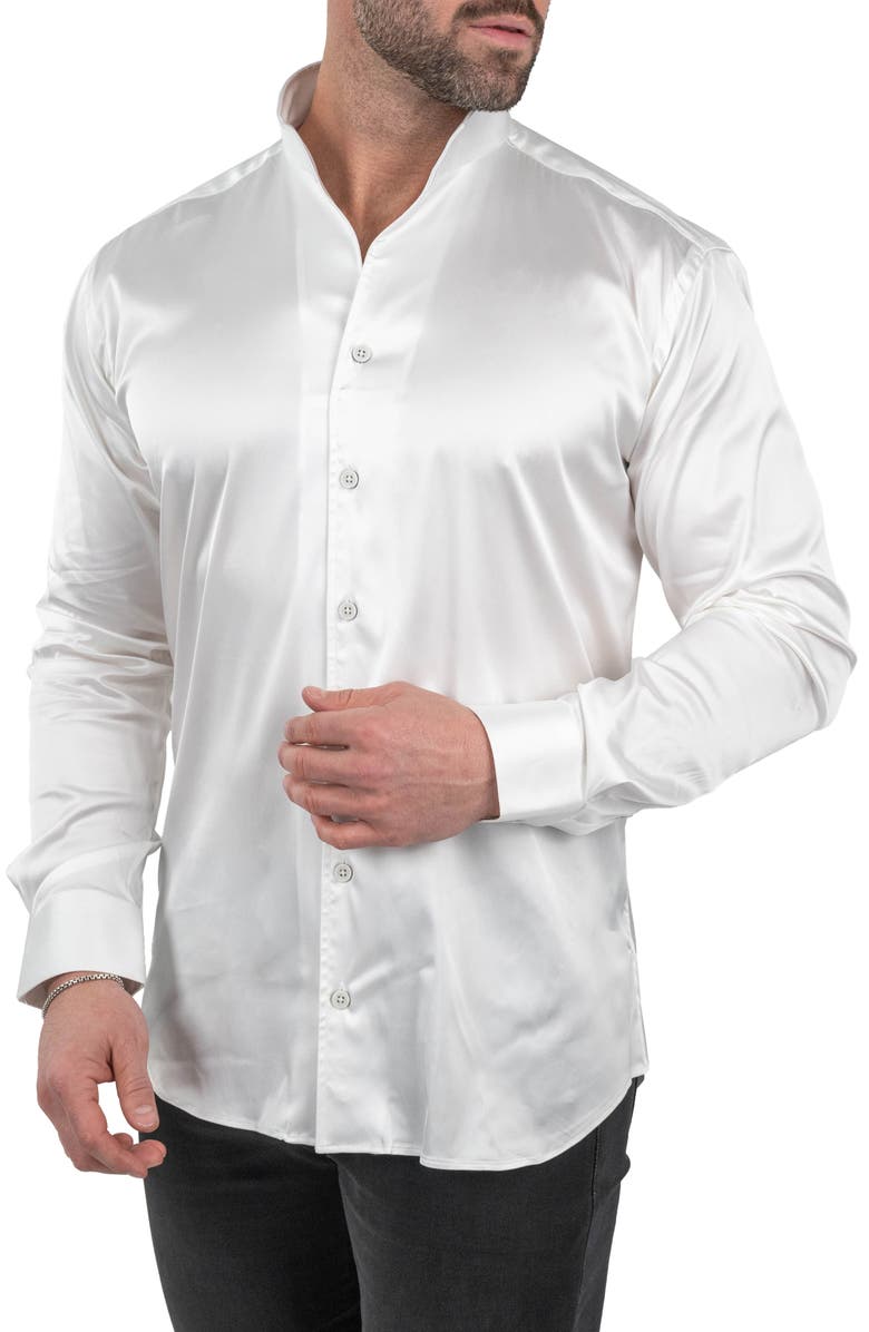 Maceoo Ceremony Prince Button-Up Shirt, Alternate, color, White