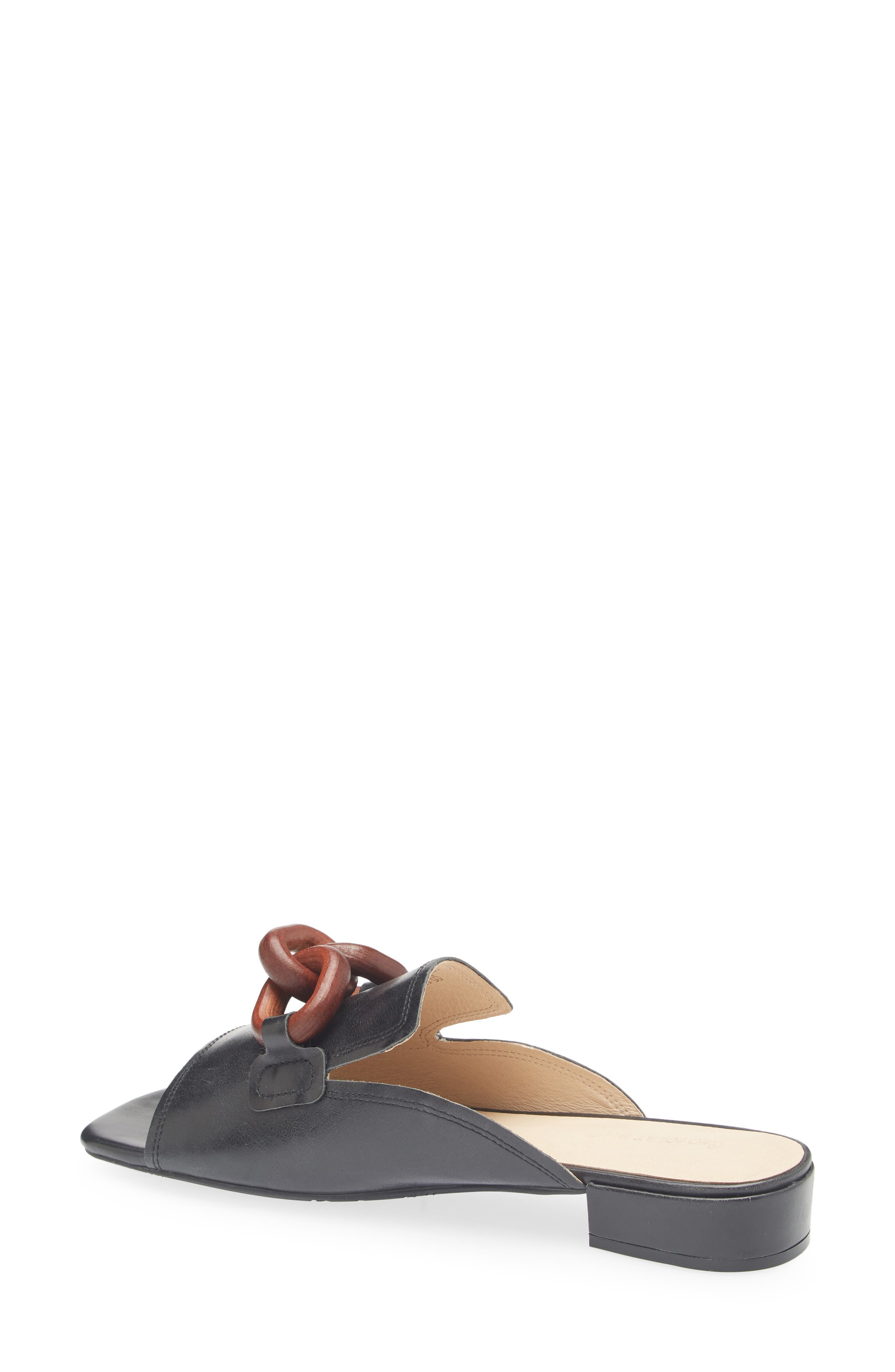 Chocolat Blu Bell Slide Sandal, Alternate, color, Black Leather